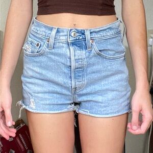 Light blue Levi’s shorts